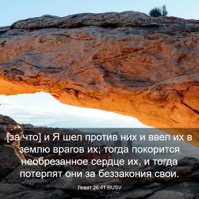 Picture 03 - Левит 26:41 RUSV - [за что] и Я шел против них и - Bible Verse Picture
