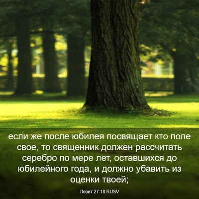 Picture 03 - Левит 27:18 RUSV - если же после юбилея - Bible Verse Picture
