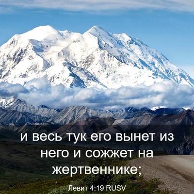 Picture 03 - Левит 4:19 RUSV - и весь тук его вынет из - Bible Verse Picture