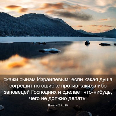 Picture 03 - Левит 4:2 RUSV - скажи сынам Израилевым: - Bible Verse Picture