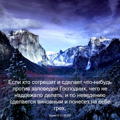 Picture 03 - Левит 5:17 RUSV - Если кто согрешит и - Bible Verse Picture