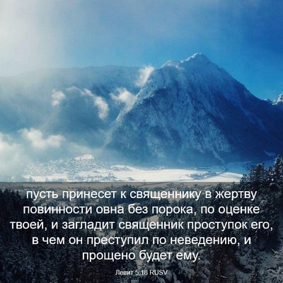 Picture 03 - Левит 5:18 RUSV - пусть принесет к - Bible Verse Picture