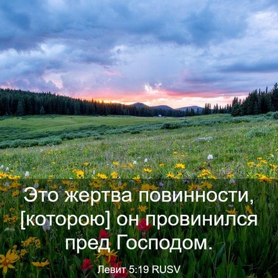 Picture 03 - Левит 5:19 RUSV - Это жертва повинности, - Bible Verse Picture