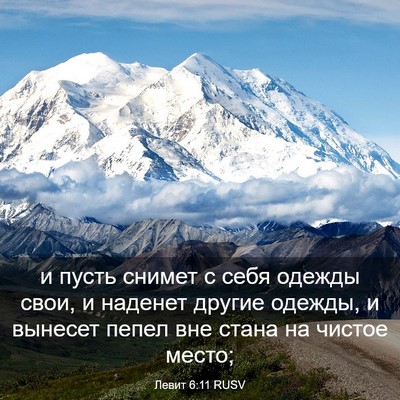 Picture 03 - Левит 6:11 RUSV - и пусть снимет с себя - Bible Verse Picture