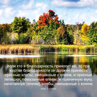 Picture 03 - Левит 7:12 RUSV - если кто в благодарность - Bible Verse Picture