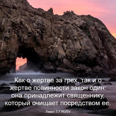 Picture 03 - Левит 7:7 RUSV - Как о жертве за грех, так и - Bible Verse Picture