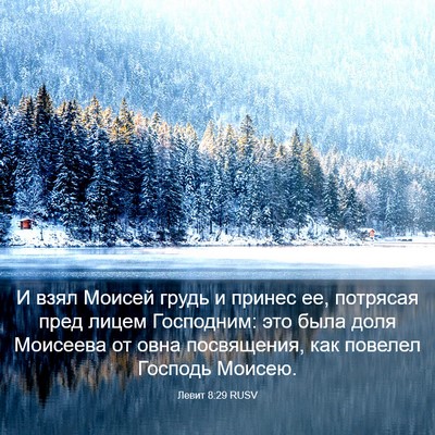Picture 03 - Левит 8:29 RUSV - И взял Моисей грудь и - Bible Verse Picture