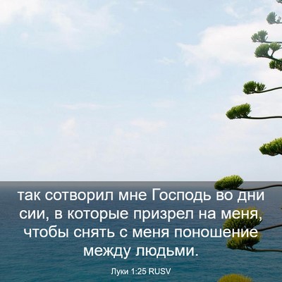 Picture 03 - Луки 1:25 RUSV - так сотворил мне Господь - Bible Verse Picture