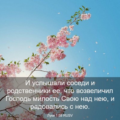 Picture 03 - Луки 1:58 RUSV - И услышали соседи и - Bible Verse Picture