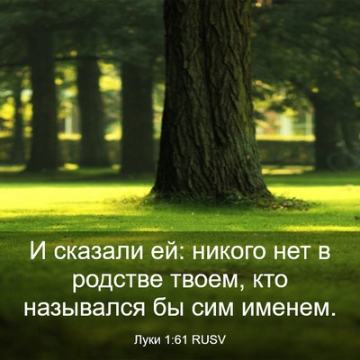 Picture 03 - Луки 1:61 RUSV - И сказали ей: никого нет в - Bible Verse Picture