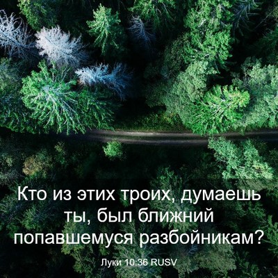 Picture 03 - Луки 10:36 RUSV - Кто из этих троих, думаешь - Bible Verse Picture