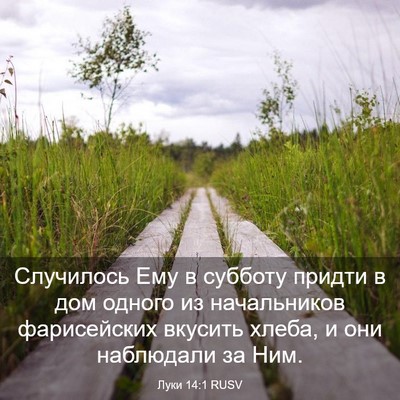 Picture 03 - Луки 14:1 RUSV - Случилось Ему в субботу - Bible Verse Picture