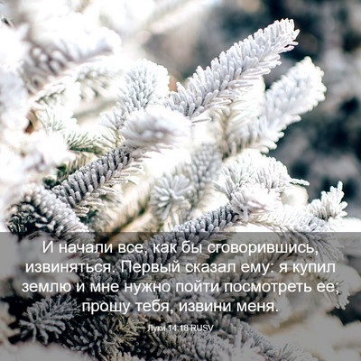 Picture 03 - Луки 14:18 RUSV - И начали все, как бы - Bible Verse Picture