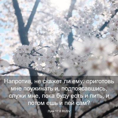 Picture 03 - Луки 17:8 RUSV - Напротив, не скажет ли ему: - Bible Verse Picture