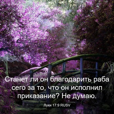 Picture 03 - Луки 17:9 RUSV - Станет ли он благодарить - Bible Verse Picture