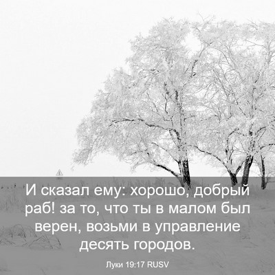 Picture 03 - Луки 19:17 RUSV - И сказал ему: хорошо, - Bible Verse Picture