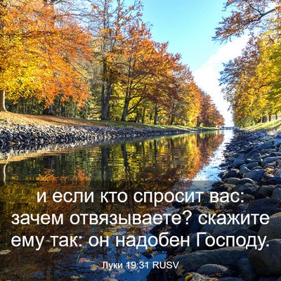 Picture 03 - Луки 19:31 RUSV - и если кто спросит вас: - Bible Verse Picture