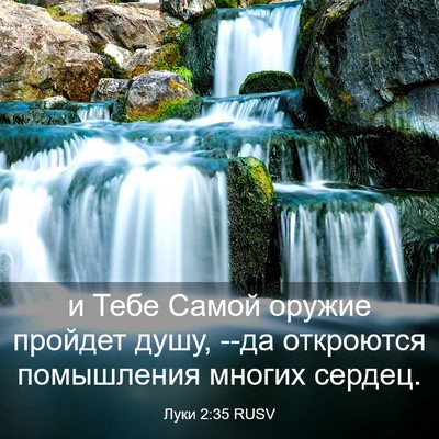 Picture 03 - Луки 2:35 RUSV - и Тебе Самой оружие - Bible Verse Picture