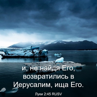 Picture 03 - Луки 2:45 RUSV - и, не найдя Его, - Bible Verse Picture