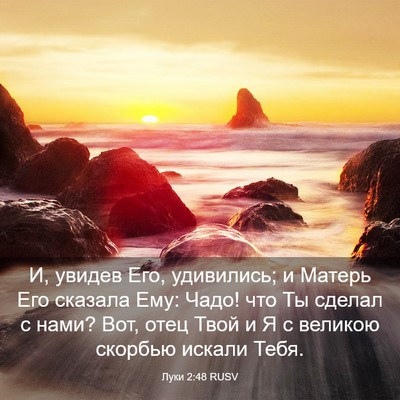 Picture 03 - Луки 2:48 RUSV - И, увидев Его, удивились; и - Bible Verse Picture