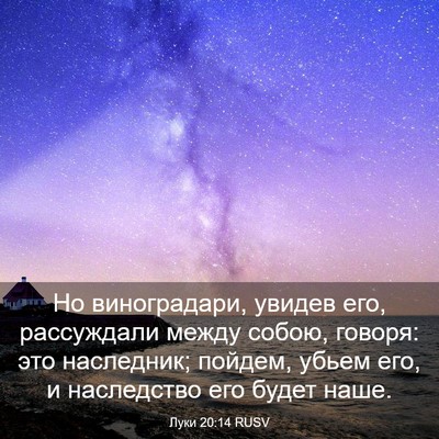 Picture 03 - Луки 20:14 RUSV - Но виноградари, увидев его, - Bible Verse Picture