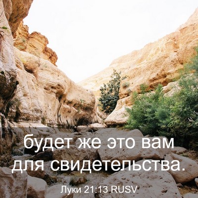 Picture 03 - Луки 21:13 RUSV - будет же это вам для - Bible Verse Picture