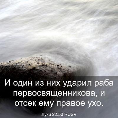 Picture 03 - Луки 22:50 RUSV - И один из них ударил раба - Bible Verse Picture