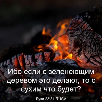 Picture 03 - Луки 23:31 RUSV - Ибо если с зеленеющим - Bible Verse Picture