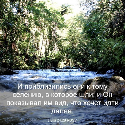 Picture 03 - Луки 24:28 RUSV - И приблизились они к тому - Bible Verse Picture