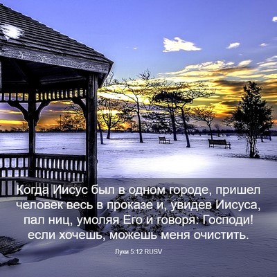 Picture 03 - Луки 5:12 RUSV - Когда Иисус был в одном - Bible Verse Picture