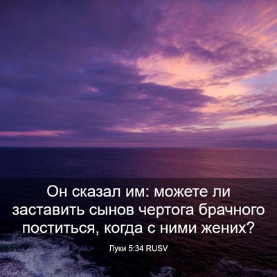 Picture 03 - Луки 5:34 RUSV - Он сказал им: можете ли - Bible Verse Picture
