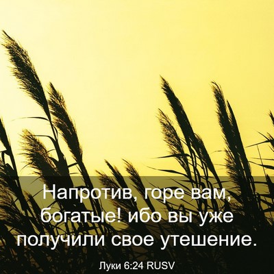 Picture 03 - Луки 6:24 RUSV - Напротив, горе вам, - Bible Verse Picture