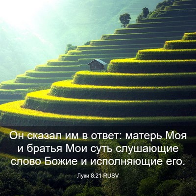 Picture 03 - Луки 8:21 RUSV - Он сказал им в ответ: - Bible Verse Picture