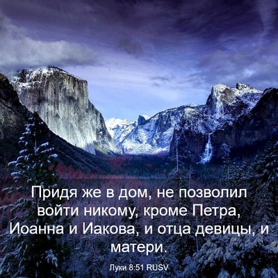 Picture 03 - Луки 8:51 RUSV - Придя же в дом, не позволил - Bible Verse Picture