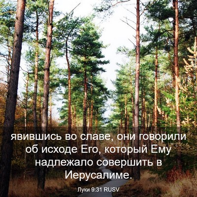 Picture 03 - Луки 9:31 RUSV - явившись во славе, они - Bible Verse Picture