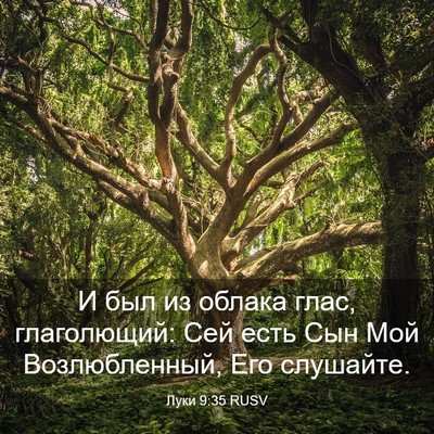 Picture 03 - Луки 9:35 RUSV - И был из облака глас, - Bible Verse Picture