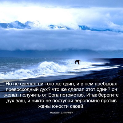 Picture 03 - Малахия 2:15 RUSV - Но не сделал ли того же - Bible Verse Picture