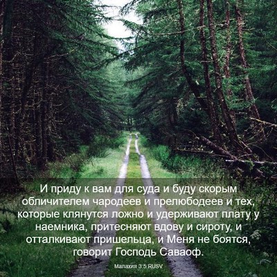 Picture 03 - Малахия 3:5 RUSV - И приду к вам для суда и - Bible Verse Picture