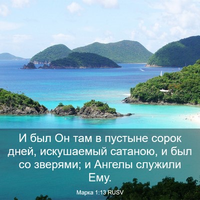 Picture 03 - Марка 1:13 RUSV - И был Он там в пустыне - Bible Verse Picture
