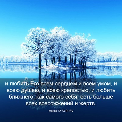 Picture 03 - Марка 12:33 RUSV - и любить Его всем сердцем и - Bible Verse Picture