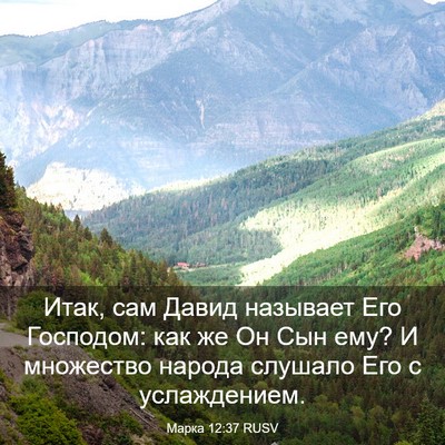 Picture 03 - Марка 12:37 RUSV - Итак, сам Давид называет - Bible Verse Picture