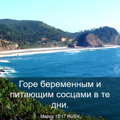 Picture 03 - Марка 13:17 RUSV - Горе беременным и питающим - Bible Verse Picture