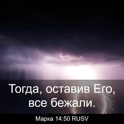 Picture 03 - Марка 14:50 RUSV - Тогда, оставив Его, все - Bible Verse Picture
