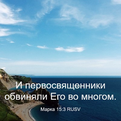 Picture 03 - Марка 15:3 RUSV - И первосвященники - Bible Verse Picture