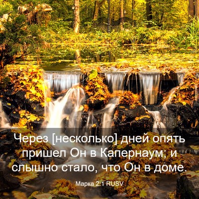 Picture 03 - Марка 2:1 RUSV - Через [несколько] дней - Bible Verse Picture