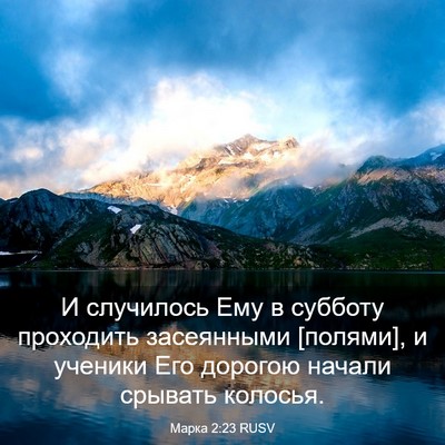 Picture 03 - Марка 2:23 RUSV - И случилось Ему в субботу - Bible Verse Picture