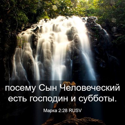 Picture 03 - Марка 2:28 RUSV - посему Сын Человеческий - Bible Verse Picture