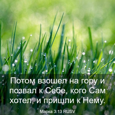 Picture 03 - Марка 3:13 RUSV - Потом взошел на гору и - Bible Verse Picture