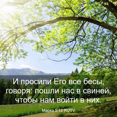 Picture 03 - Марка 5:12 RUSV - И просили Его все бесы, - Bible Verse Picture