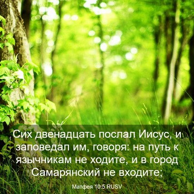 Picture 03 - Матфея 10:5 RUSV - Сих двенадцать послал - Bible Verse Picture